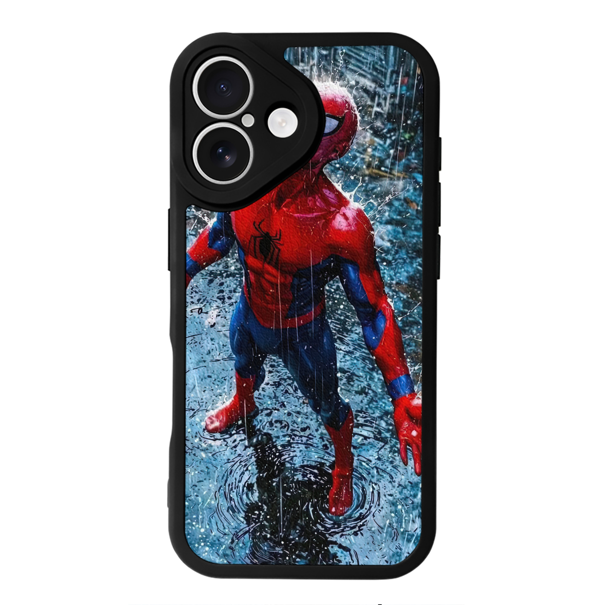 Spider Man スパイダーマン 【iPhone 16シリーズ対応】シリコンスマホケース（レザー調） 材質：シリコン